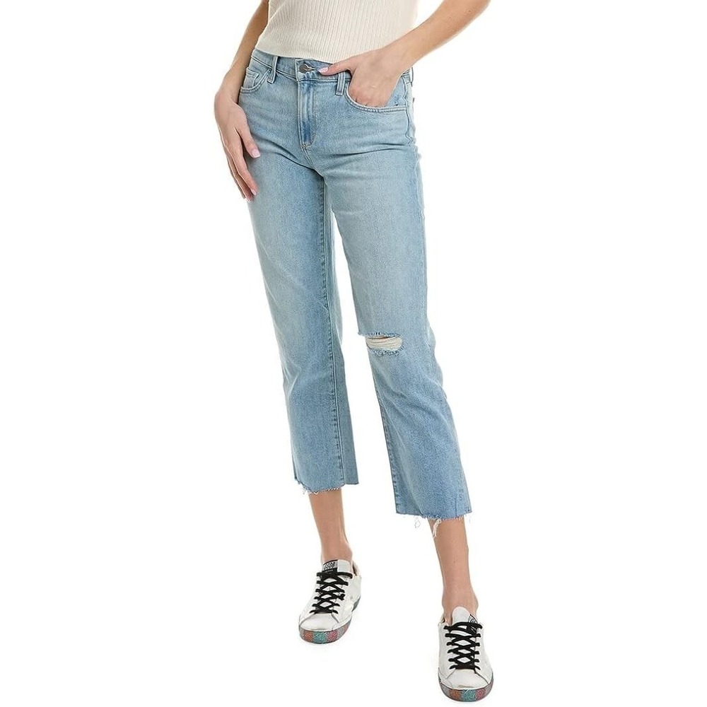 JOE'S Jeans Women's The Lara Mid-Rise Wayfarer Cigarette Crop Jean - 28 - Blue